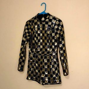 Girly Gold Sequin Romper